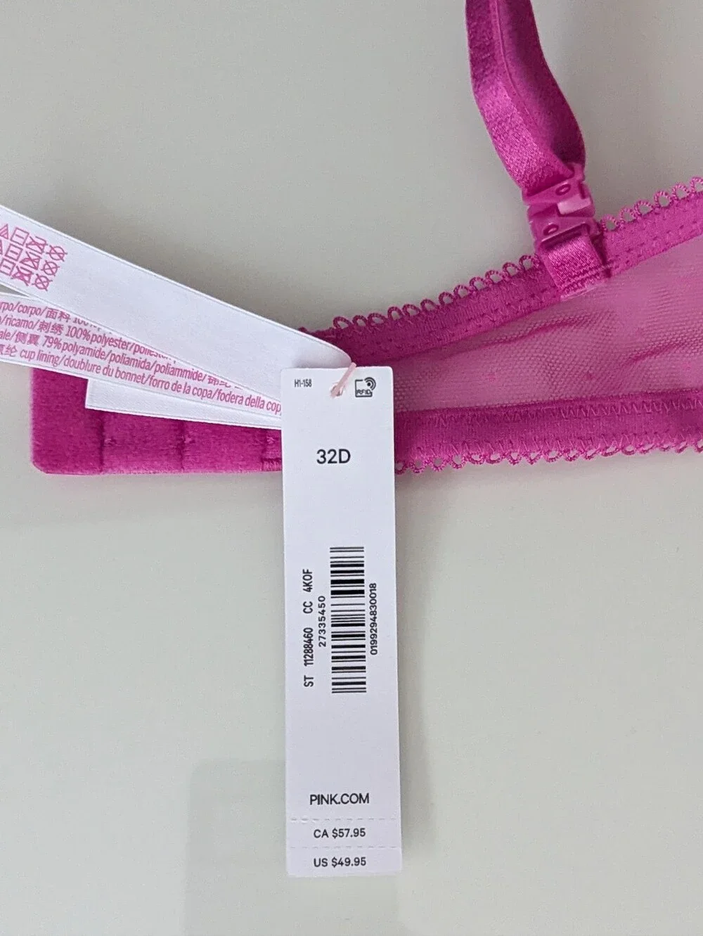 Pink Wink Lightly Lined Plunge Bra
